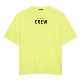 Erkek Balenciaga Crew Alfabe Baskılı Kısa Kollu Floresan Yeşil 620969TIVG97072 Erkek Balenciaga Crew Alfabe Baskılı Kısa Kollu Floresan Yeşil 620969TIVG97072