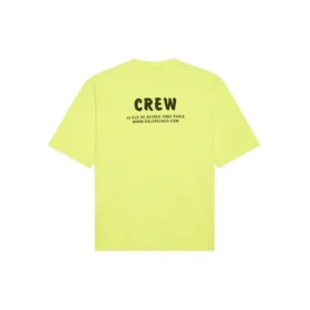 Erkek Balenciaga Crew Alfabe Baskılı Kısa Kollu Floresan Yeşil 620969TIVG97072 Erkek Balenciaga Crew Alfabe Baskılı Kısa Kollu Floresan Yeşil 620969TIVG97072