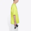 Erkek Balenciaga Crew Alfabe Baskılı Kısa Kollu Floresan Yeşil 620969TIVG97072