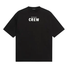 Erkek Balenciaga Crew Alfabe Baskılı Kısa Kollu Siyah 620969TIV741070 Erkek Balenciaga Crew Alfabe Baskılı Kısa Kollu Siyah 620969TIV741070
