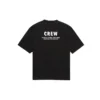 Erkek Balenciaga Crew Alfabe Baskılı Kısa Kollu Siyah 620969TIV741070