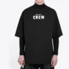 Erkek Balenciaga Crew Alfabe Baskılı Kısa Kollu Siyah 620969TIV741070