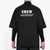 Erkek Balenciaga Crew Alfabe Baskılı Kısa Kollu Siyah 620969TIV741070