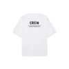 Erkek Balenciaga Crew Alfabe Desenli Kısa Kollu Beyaz 620969TIV749040