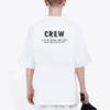 Erkek Balenciaga Crew Alfabe Desenli Kısa Kollu Beyaz 620969TIV749040