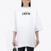 Erkek Balenciaga Crew Baskılı Kısa Kollu Beyaz 620941TIV749040