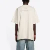 Erkek Balenciaga FW21 Alfabe Baskılı Kısa Kollu Bej 651795TJV909054