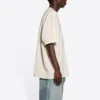 Erkek Balenciaga FW21 Alfabe Baskılı Kısa Kollu Bej 651795TJV909054