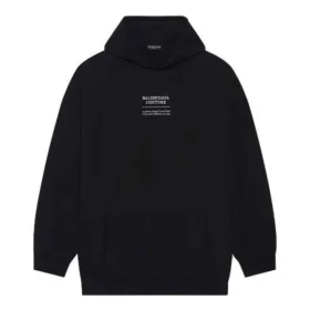 Erkek Balenciaga FW21 Boxy Loose Kapüşonlu Uzun Kollu Siyah 651799TJV910107 Erkek Balenciaga FW21 Boxy Loose Kapüşonlu Uzun Kollu Siyah 651799TJV910107