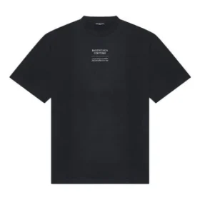Erkek Balenciaga FW21 Couture Alphabet Yuvarlak Yaka Kısa Kollu Siyah 651795TJV901070 Erkek Balenciaga FW21 Couture Alphabet Yuvarlak Yaka Kısa Kollu Siyah 651795TJV901070