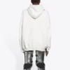 Erkek Balenciaga FW21 Hi My Name Is Alfabe Desenli Uzun Kollu Beyaz 651799TKVF29081