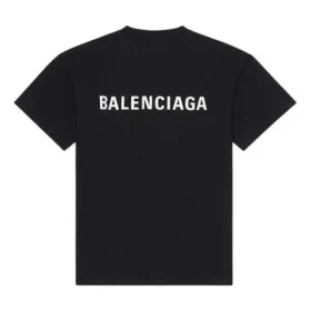 Erkek Balenciaga FW21 Logo Baskılı Retro Kısa Kollu Siyah 612966TIVG51070 Erkek Balenciaga FW21 Logo Baskılı Retro Kısa Kollu Siyah 612966TIVG51070