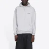 Erkek Balenciaga FW21 Logo Baskılı Uzun Kollu Gri 600583TIV841167