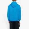 Erkek Balenciaga FW21 Logo Kapüşonlu Uzun Kollu Mavi 570811TIV557560