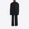 Erkek Balenciaga FW21 Retro Örgü Büyük Ceket Siyah 662388TAV041000