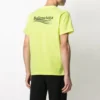 Erkek Balenciaga Küçük Logo Yuvarlak Yaka Kısa Kollu Sarı 620967TJVF77110