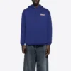 Erkek Balenciaga Logo Baskılı Klasik Lacivert 600583TIV531195