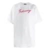 Erkek Balenciaga Logo Baskılı Kısa Kollu Beyaz 583214TFV639783