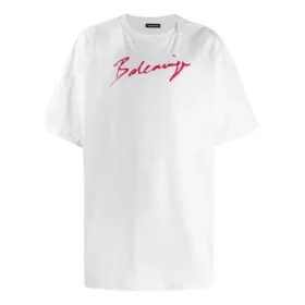 Erkek Balenciaga Logo Baskılı Kısa Kollu Beyaz 583214TFV639783 Erkek Balenciaga Logo Baskılı Kısa Kollu Beyaz 583214TFV639783