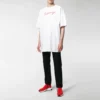 Erkek Balenciaga Logo Baskılı Kısa Kollu Beyaz 583214TFV639783