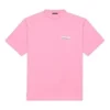 Erkek Balenciaga Logo Baskılı Kısa Kollu Pembe 641675TJVF75713