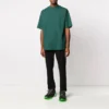 Erkek Balenciaga Logo Baskılı Kısa Kollu Yeşil 570805THV803230