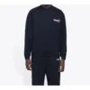 Erkek Balenciaga Logo Baskılı Uzun Kollu Siyah 556147TBV141000