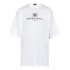Erkek Balenciaga Logo Baskılı Yuvarlak Yaka Kısa Kollu Beyaz 556150TYK239000