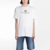 Erkek Balenciaga Logo Baskılı Yuvarlak Yaka Kısa Kollu Beyaz 556150TYK239000