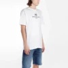 Erkek Balenciaga Logo Baskılı Yuvarlak Yaka Kısa Kollu Beyaz 556150TYK239000