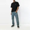 Erkek Balenciaga Logo Örgü Kısa Kollu Siyah 556150TYK281000