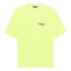 Erkek Balenciaga Logolu Baskılı Kısa Kollu Sarı 641675TJVF77110