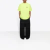 Erkek Balenciaga Logolu Baskılı Kısa Kollu Sarı 641675TJVF77110