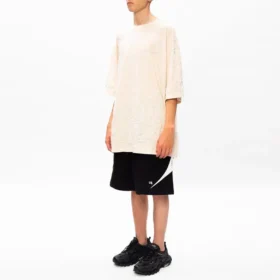 Erkek Balenciaga Logolu Nakışlı Yuvarlak Yaka Kısa Kollu Krem Beyazı 641614TJV829757 Erkek Balenciaga Logolu Nakışlı Yuvarlak Yaka Kısa Kollu Krem Beyazı 641614TJV829757