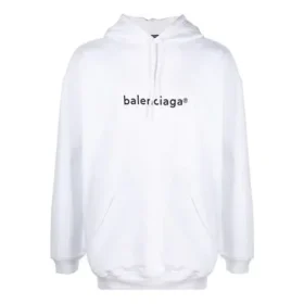 Erkek Balenciaga Logolu Oversize Beyaz Kazak 570811TIV559040