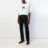 Erkek Balenciaga Logolu Yuvarlak Yaka Kısa Kollu Beyaz Tişört 583214TFV652569