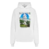 Erkek Balenciaga Manzara Desenli Bol Kesim Beyaz 641679TJVH99000