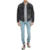 Erkek Balenciaga Mikro Mark Alfabe Desenli Yuvarlak Yaka Kazak Gri 556147TBV141300