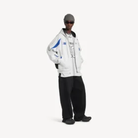 Erkek Balenciaga | NBA işbirliği beyaz/çok renkli oversize fermuarlı kapüşonlu Kapüşonlular