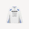 Erkek Balenciaga | NBA işbirliği beyaz/çok renkli oversize uzun kollu tişört