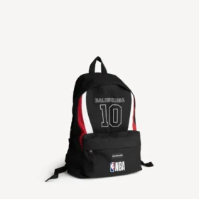 Erkek Balenciaga | NBA işbirliği Explorer sırt çantası, siyah/beyaz/vermilyon kırmızısı