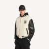 Erkek Balenciaga | NBA işbirliği fildişi renkli üniversite ceketleri Erkek Balenciaga | NBA işbirliği fildişi renkli üniversite ceketleri