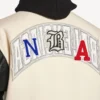 Erkek Balenciaga | NBA işbirliği fildişi renkli üniversite ceketleri Erkek Balenciaga | NBA işbirliği fildişi renkli üniversite ceketleri