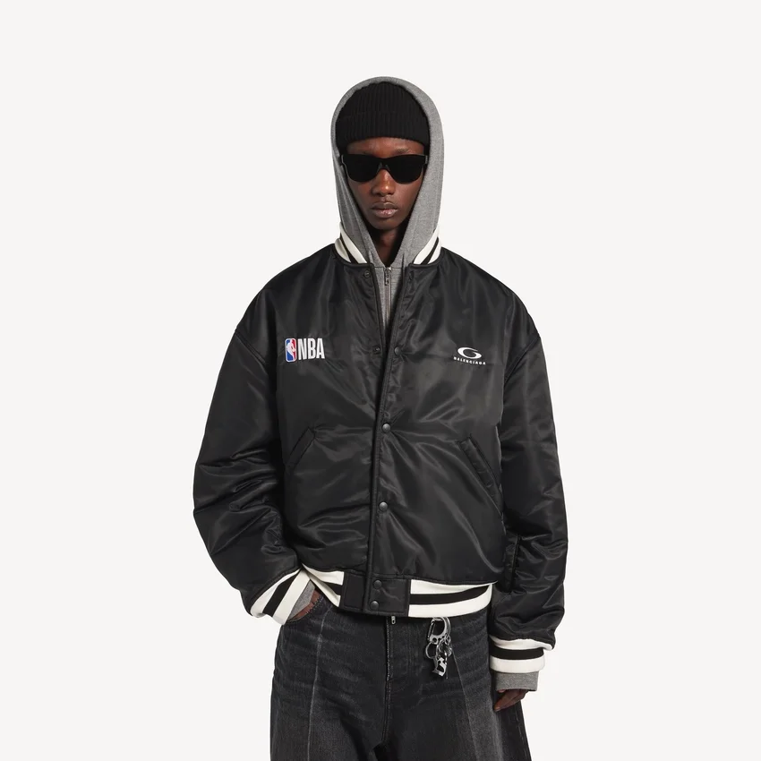 Erkek Balenciaga | NBA işbirliği siyah koç ceket Erkek Balenciaga | NBA işbirliği siyah koç ceket