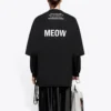 Erkek Balenciaga Orta Uzunlukta Yuvarlak Yaka Kısa Kollu Siyah 641614TJVG81000
