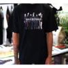 Erkek Balenciaga Oversize Logo Baskılı Retro Omuz Düşüşlü Kısa Kollu Siyah 620969TIVA11000