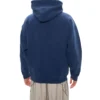 Erkek Balenciaga Polar Astarlı Bol Kesim Kapüşonlu Uzun Kollu Mavi 570811TJV854866