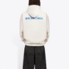 Erkek Balenciaga Polar Uzun Kollu Krem Beyazı 600583TJVA89055