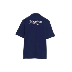 Erkek Balenciaga Political Campaign Baskılı Büyük Boy Kısa Kollu Lacivert 641675TIV521195 Erkek Balenciaga Political Campaign Baskılı Büyük Boy Kısa Kollu Lacivert 641675TIV521195