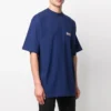 Erkek Balenciaga Political Campaign Baskılı Büyük Boy Kısa Kollu Lacivert 641675TIV521195